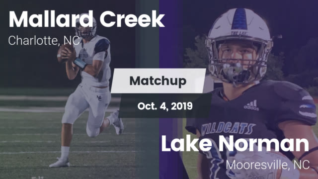 Boys Varsity Football Mallard Creek High School Charlotte