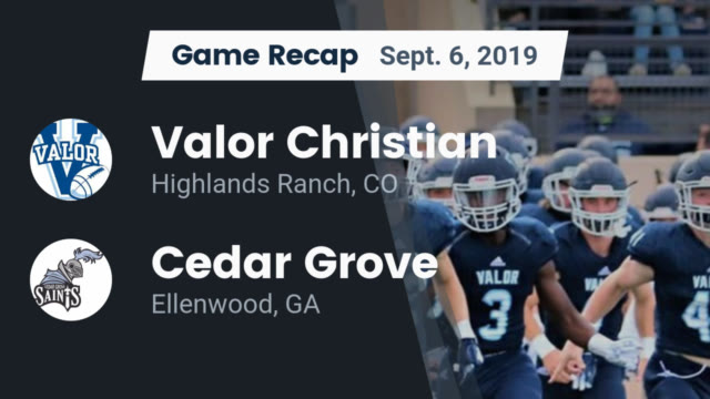 Valor Varsity Football Valor Christian High School Highlands