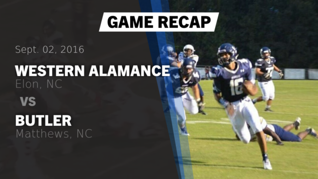 Boys Varsity Football Western Alamance High School Elon North