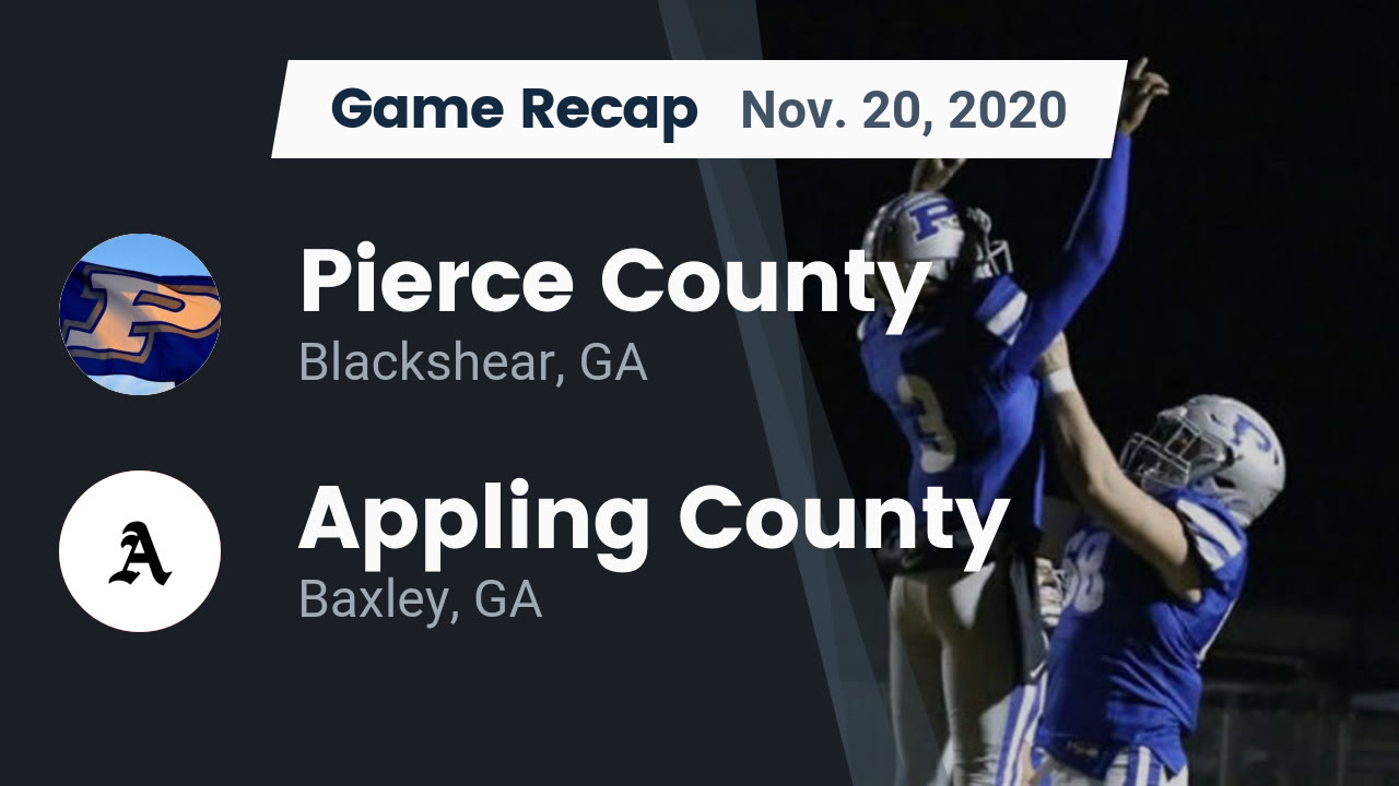 Pierce County HS Football Video "Recap Pierce County vs. Appling