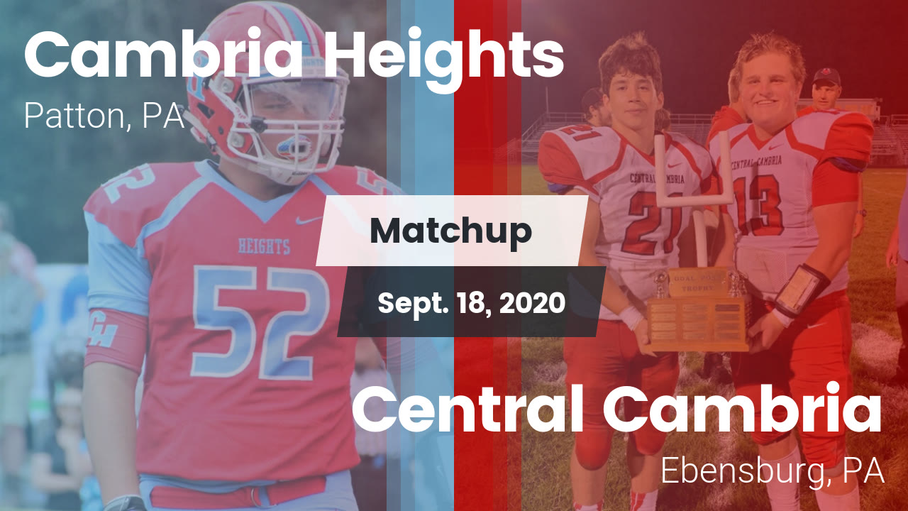 Cambria Heights HS Football Video "Matchup Cambria Heights vs. Central Cambria 2020" MaxPreps