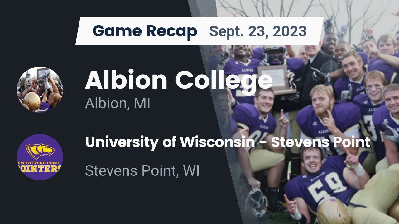 Recap Albion College vs. University of Wisconsin Stevens Point 2023