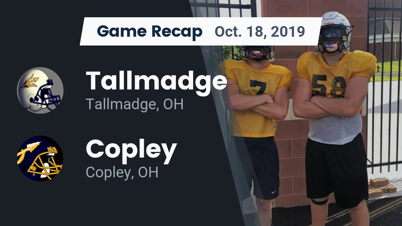 Tallmadge HS Football Video "Recap Tallmadge vs. Copley 2019" MaxPreps