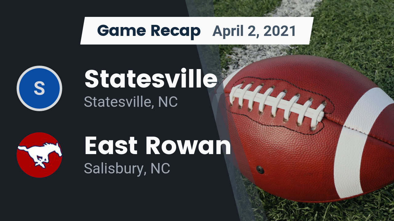 Statesville HS Football Video "Recap: Statesville vs. East Rowan 2021