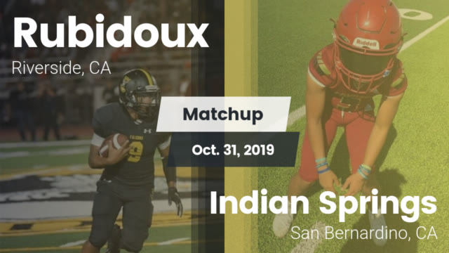 Boys Varsity Football Rubidoux High School Riverside