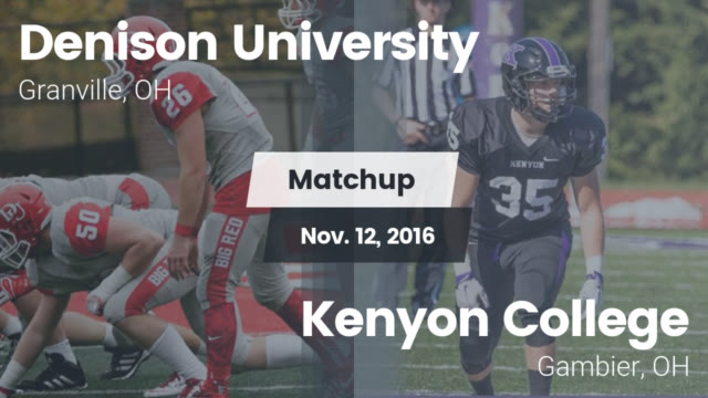 Mens Varsity Football Denison University Granville Ohio