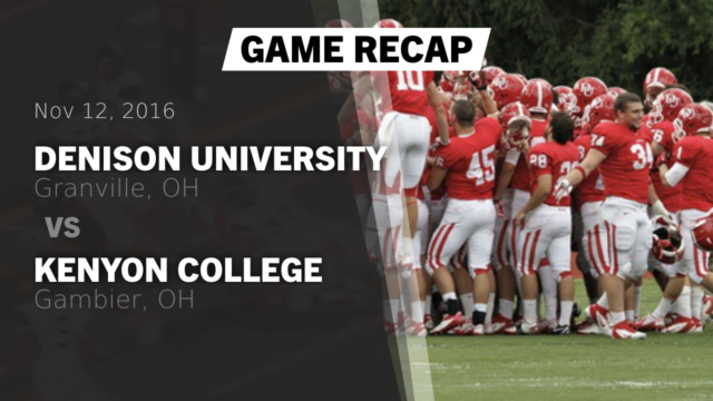 Mens Varsity Football Denison University Granville Ohio
