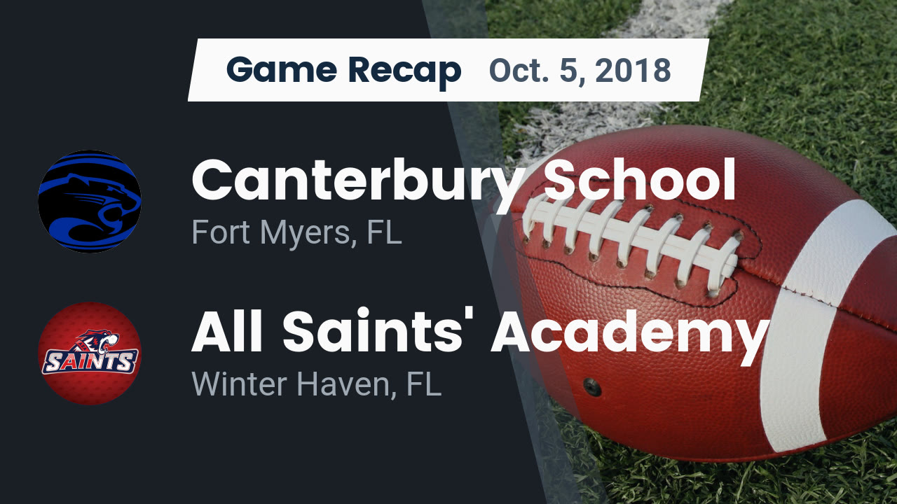Canterbury Hs Football Video Recap Canterbury School Vs All