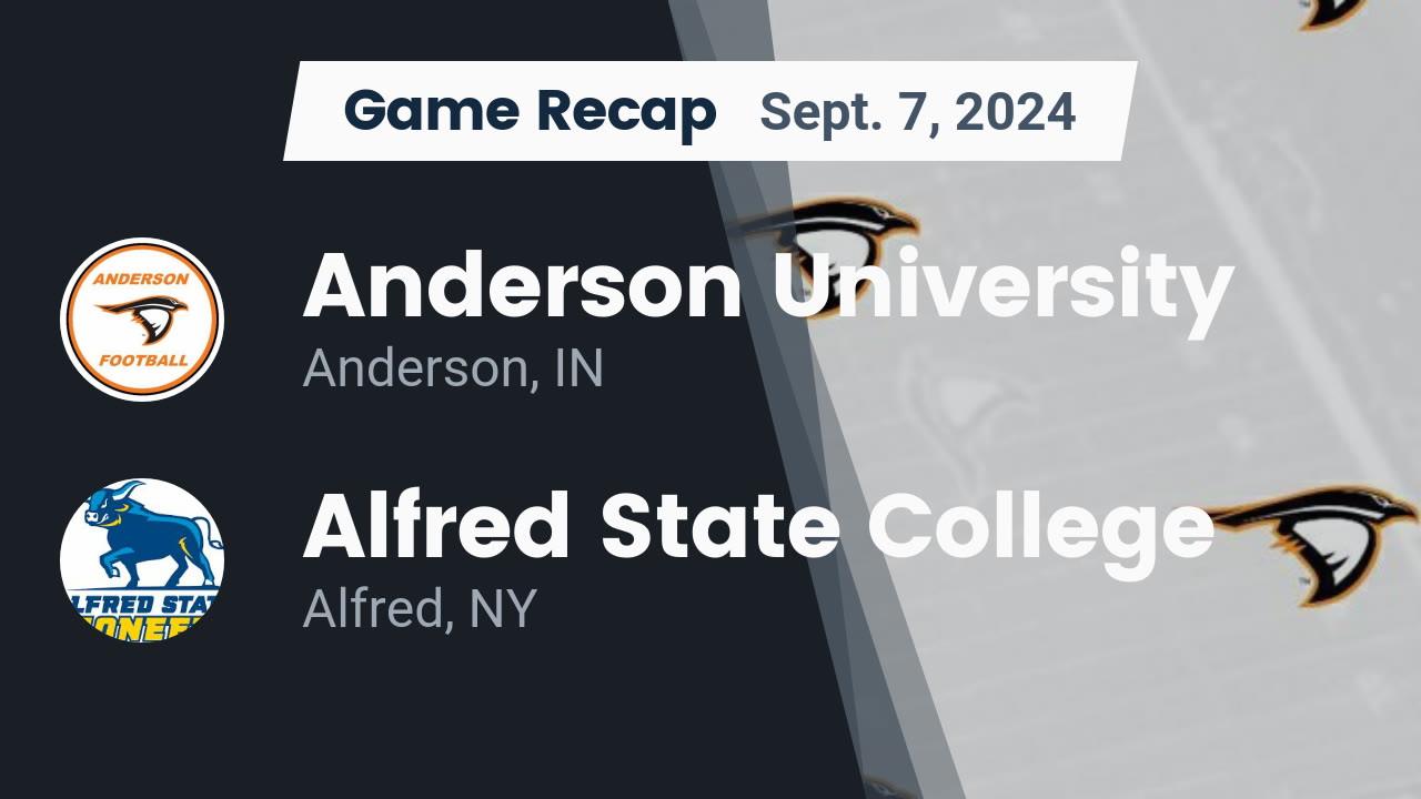 Recap: Anderson University vs. Alfred State College 2024 - Anderson ...