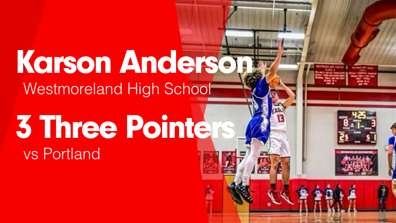 3 Three Pointers vs Portland - Karson Anderson highlights - Hudl