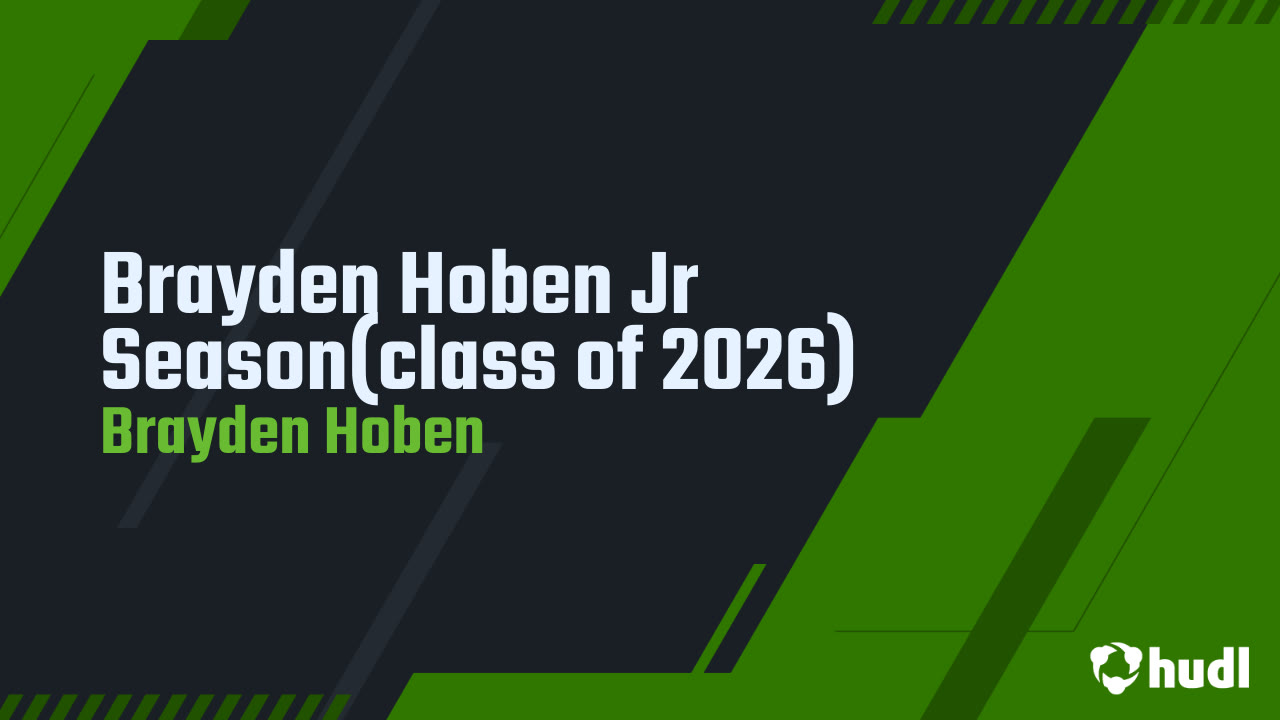 Brayden Hoben Junior Highlights