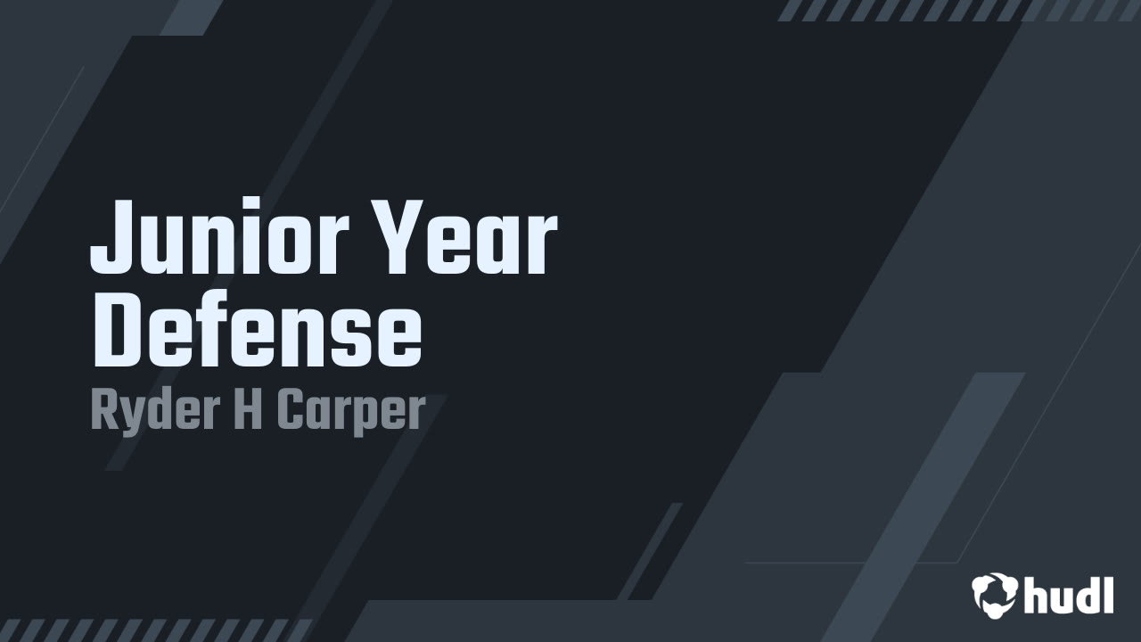 Junior Year Defense - Ryder Carper highlights - Hudl