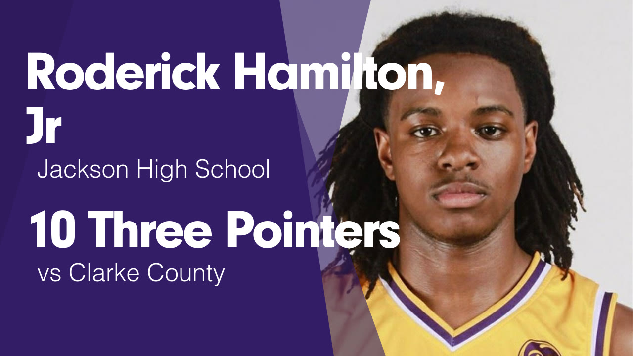 10 Three Pointers vs Clarke County - Roderick Hamilton, Jr highlights ...
