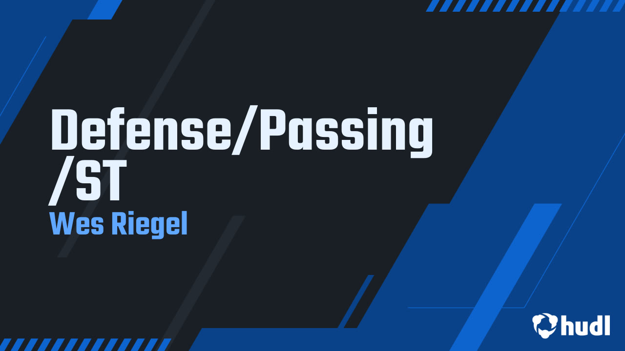 Defense/Passing/ST - Wes Riegel highlights - Hudl
