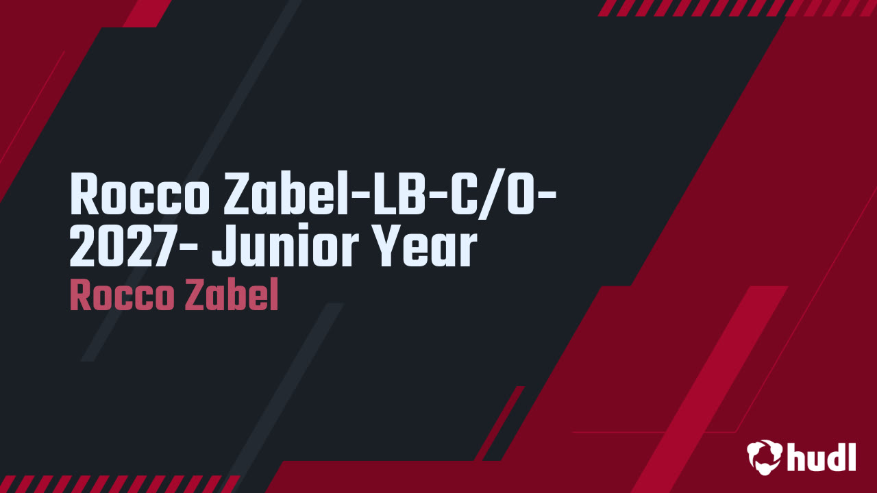 Rocco Zabel 2025 Junior Season Highlights C/O - 2027
