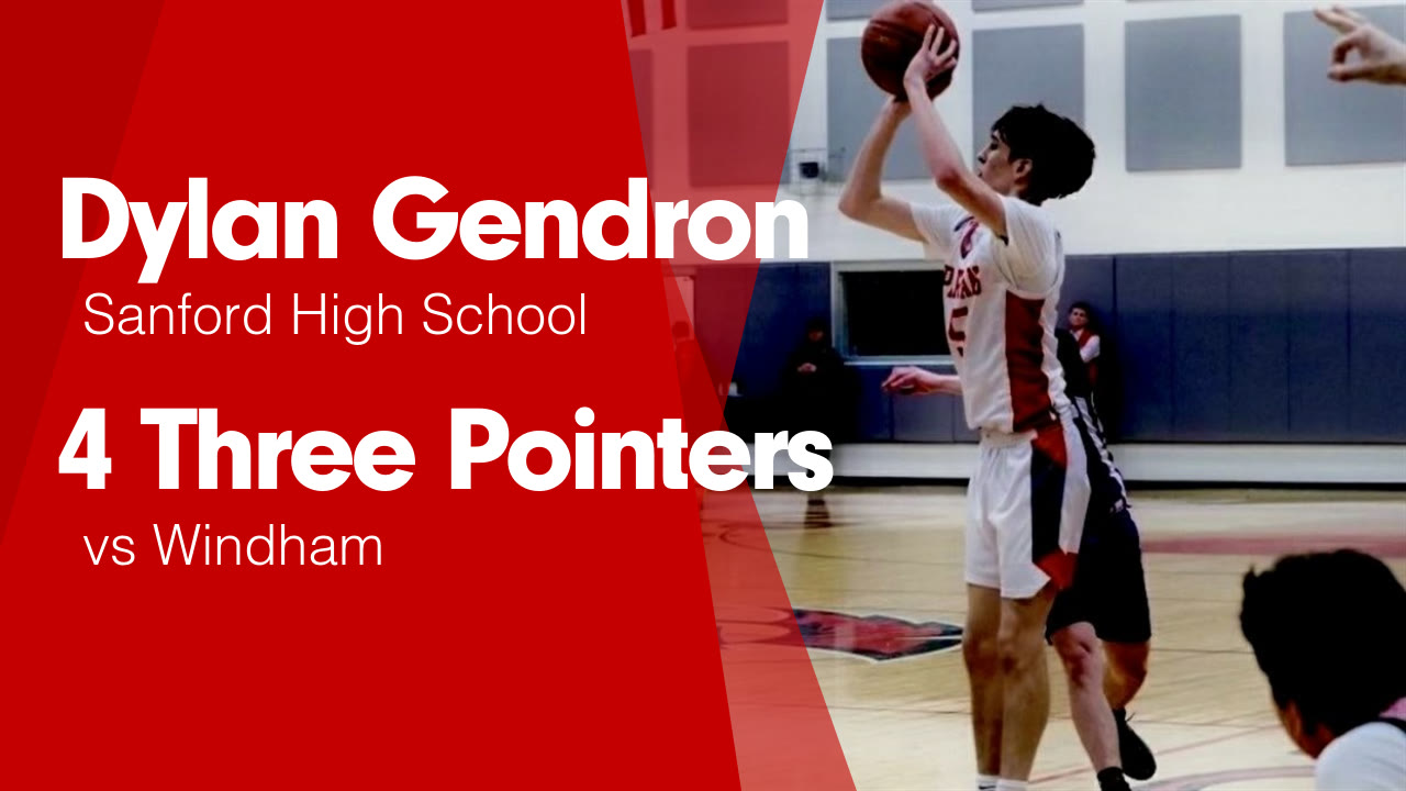 4 Three Pointers vs Windham - Dylan Gendron highlights - Hudl