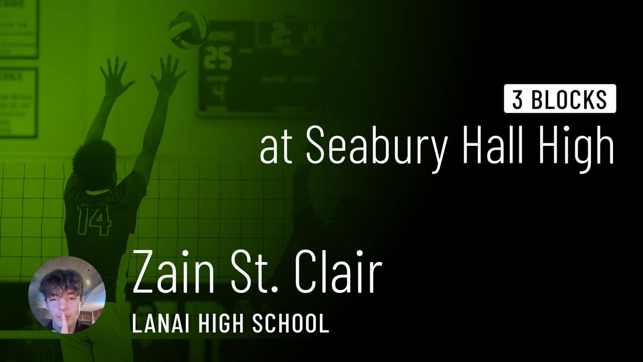 3 Blocks vs Seabury Hall - Zain St. Clair highlights - Hudl