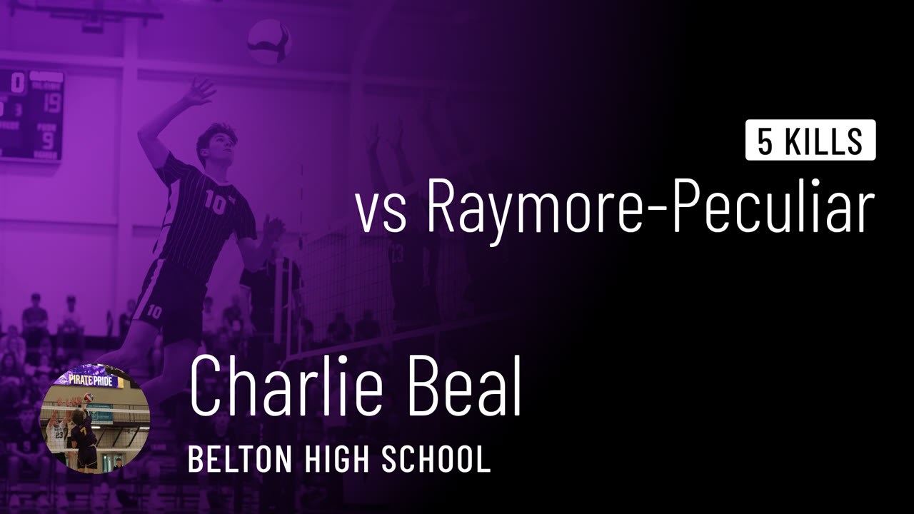 5 Kills vs Raymore Peculiar - Charlie Beal highlights - Hudl