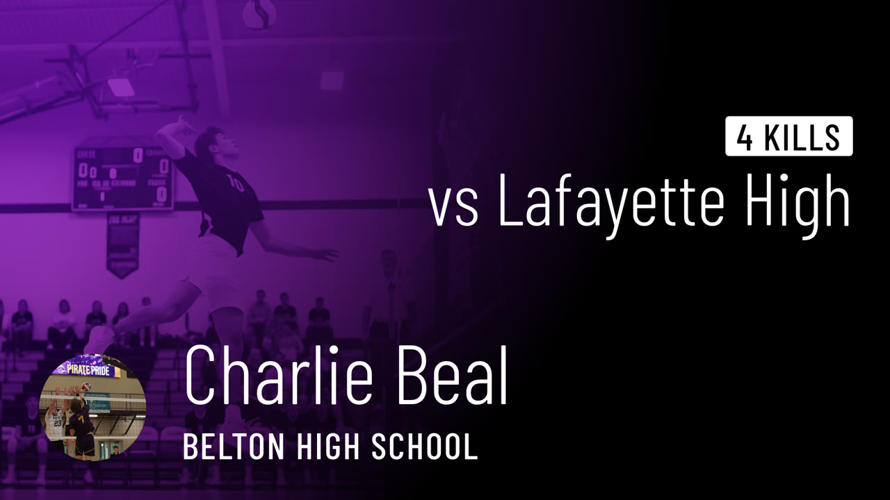 4 Kills vs Lafayette - Charlie Beal highlights - Hudl
