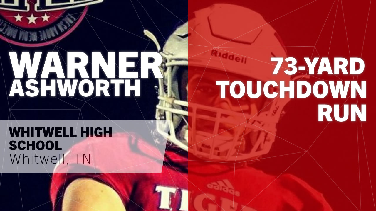 Warner Ashworth S Whitwell Tn Video 73 Yard Touchdown Run Vs