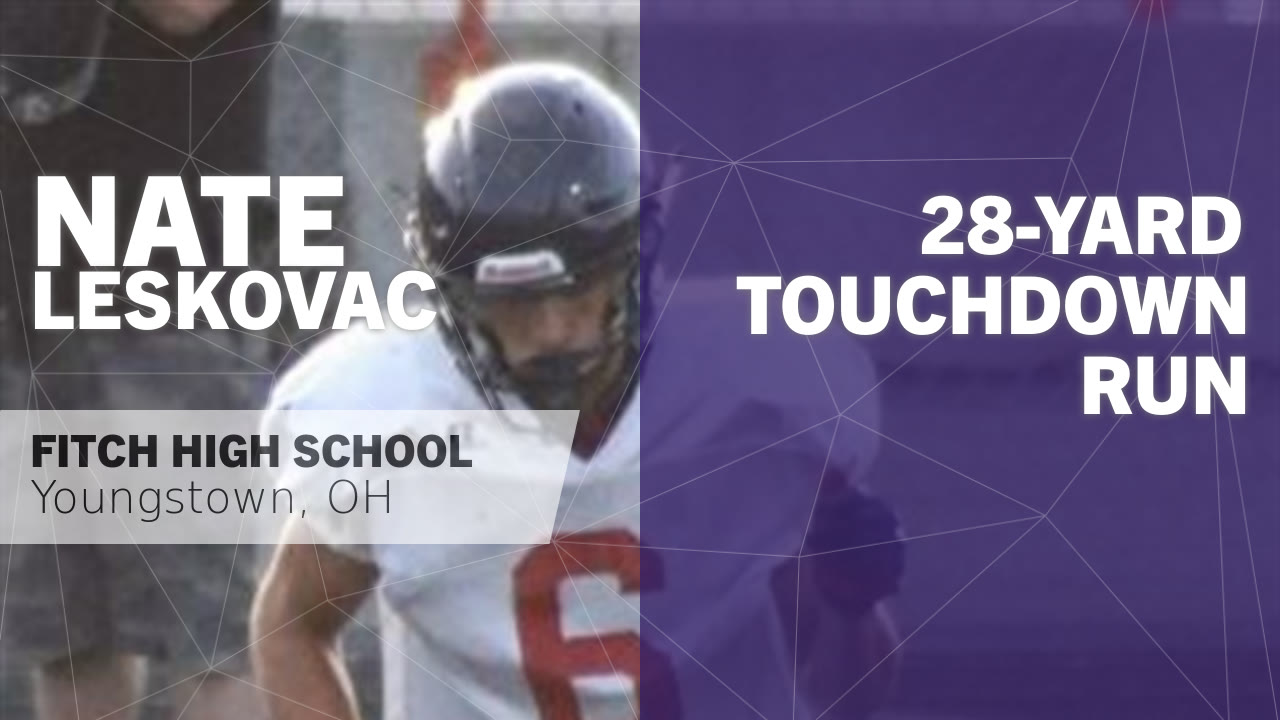 Nate Leskovac S Youngstown Oh Video 28 Yard Touchdown Run Vs